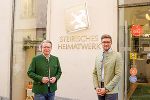 Kulturlandesrat Christopher Drexler freut sich auf die Zusammenarbeit mit GF Simon Koiner © Foto: Land Steiermark; bei Quellenangabe honorarfrei 