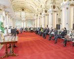 Die Preisträgerinnen und Preisträger der "Zukunftsgemeinde 2021" wurden in der Aula der Alten Universität in Graz geehrt. © Bilder: Land Steiermark/Foto Fischer; Verwendung bei Quellenangabe honorarfrei