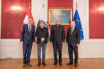 Superintendent Wolfgang Rehner, Frank Moritz-Jauk (Evangelisch-Methodistische Kirche), Stadtpfarrpropst Christian Leibnitz und LH Hermann Schützenhöfer (v.l.). © Bilder: Land Steiermark/Robert Binder; Verwendung bei Quellenangabe honorarfrei