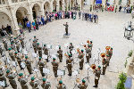 Frühlingsständchen der Militärmusik Steiermark vor Beginn der Landtagssitzung im Landhaushof.