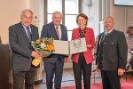 Gerald Schöpfer, LH Hermann Schützenhöfer, Preisträgerin Eva Fauner, Michael Krainer (v.l.)