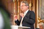 Der neue Landeshauptmann Christopher Drexler bei seiner Antrittsrede im Landtag Steiermark. © Land Steiermark/Robert Binder; Verwendung bei Quellenangabe honorarfrei Der neue Landeshauptmann Christopher Drexler bei seiner Antrittsrede im Landtag Steiermark.
