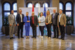 LR Marco Tittler (Vorarlberg, ÖVP), LR Heinrich Dorner (Burgenland, SPÖ), LH-Stv. Gaby Schaunig (Kärnten, SPÖ), Vorsitzender LR Hans Seitinger (Steiermark, ÖVP), Vizebürgermeisterin Kathrin Gaál (Wien, SPÖ), LR Andrea Klambauer (Salzburg, NEOS), LR Martin Eichtinger (Niederösterreich, ÖVP), LH-Stv. Manfred Haimbuchner (Oberösterreich, FPÖ)