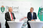 LH Christopher Drexler (r.) und LH-Stv. Anton Lang. © LandSteiermark/Binder, bei Quellenangabe honorarfrei LH Christopher Drexler (r.) und LH-Stv. Anton Lang.
