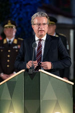 Landeshauptmann Christopher Drexler dankte in seiner Rede den Einsatzorganisationen.