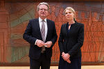 Landeshauptmann Christopher Drexler und Bezirkshauptfrau Nina Pölzl © Land Steiermark/ Binder Landeshauptmann Christopher Drexler und Bezirkshauptfrau Nina Pölzl