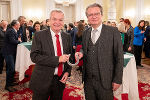 Medienempfang des Landes Steiermark 2023: LH-Stv. Anton Lang und LH Christopher Drexler (v.l.). © Land Steiermark/Robert Binder; Verwendung bei Quellenangabe honorarfrei