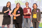Teilnehmerinnen beim „Equal Care Day“ am Steiermarkhof in Graz.