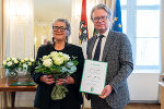 LH Christopher Drexler und Dorothea Blancke © Foto: Land Steiermark/Binder; bei Quellanangabe honorarfrei LH Christopher Drexler und Dorothea Blancke