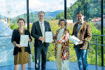 Präsentation der Kulturstrategie 2030: LR Ursula Lackner, LH Christopher Drexler, Heidrun Primas und Werner Schrempf (v.l.). © Land Steiermark; Verwendung bei Quellenangabe honorarfrei