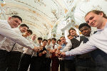 Ehrung von Sportlerinnen und Sportlern in der Aula der Alten Universität