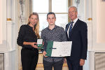 Ehrung von Sportlerinnen und Sportlern in der Aula der Alten Universität: Juliane Bogner-Strauß, Thomas Frieß, Gerhard Widmann