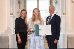 Ehrung von Sportlerinnen und Sportlern in der Aula der Alten Universität: Juliane Bogner-Strauß, Anja Mandl, Gerhard Widmann