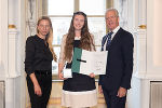 Ehrung von Sportlerinnen und Sportlern in der Aula der Alten Universität: Juliane Bogner-Strauß, Nina Borstnar, Gerhard Widmann