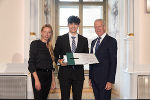 Ehrung von Sportlerinnen und Sportlern in der Aula der Alten Universität: Juliane Bogner-Strauß, Valentin Bader, Gerhard Widmann