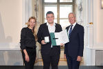 Ehrung von Sportlerinnen und Sportlern in der Aula der Alten Universität: Juliane Bogner-Strauß, Matthias Mörth, Gerhard Widmann