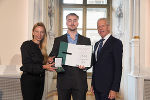 Ehrung von Sportlerinnen und Sportlern in der Aula der Alten Universität: Juliane Bogner-Strauß, Fabian Pließnig, Gerhard Widmann