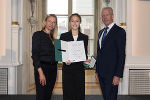 Ehrung von Sportlerinnen und Sportlern in der Aula der Alten Universität: Juliane Bogner-Strauß, Livia Jammernegg, Gerhard Widmann