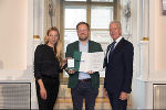 Ehrung von Sportlerinnen und Sportlern in der Aula der Alten Universität: Juliane Bogner-Strauß, Alexander Petrskovsky, Gerhard Widmann