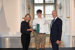 Ehrung von Sportlerinnen und Sportlern in der Aula der Alten Universität: Juliane Bogner-Strauß, Arthur Zirl, Gerhard Widmann