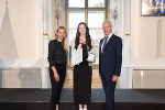 Ehrung von Sportlerinnen und Sportlern in der Aula der Alten Universität: Juliane Bogner-Strauß, Nurhana Fazlic, Gerhard Widmann