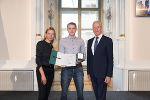 Ehrung von Sportlerinnen und Sportlern in der Aula der Alten Universität: Juliane Bogner-Strauß, Günter Schiefer, Gerhard Widmann