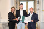 Ehrung von Sportlerinnen und Sportlern in der Aula der Alten Universität: Juliane Bogner-Strauß, Oscar Schumacher, Christian Purrer