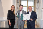 Ehrung von Sportlerinnen und Sportlern in der Aula der Alten Universität: Juliane Bogner-Strauß, Max Ertl, Christian Purrer