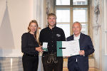 Ehrung von Sportlerinnen und Sportlern in der Aula der Alten Universität: Juliane Bogner-Strauß, Fritz Holzner, Christian Purrer