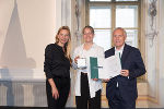 Ehrung von Sportlerinnen und Sportlern in der Aula der Alten Universität: Juliane Bogner-Strauß, Marlen Kainzmayer, Christian Purrer