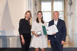 Ehrung von Sportlerinnen und Sportlern in der Aula der Alten Universität: Juliane Bogner-Strauß, Sandra Kniely, Christian Purrer