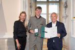 Ehrung von Sportlerinnen und Sportlern in der Aula der Alten Universität: Juliane Bogner-Strauß, Sven Kleinhapl, Christian Purrer