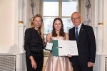 Ehrung von Sportlerinnen und Sportlern in der Aula der Alten Universität: Juliane Bogner-Strauß, Katja Krenn, Stefan Herker