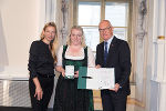 Ehrung von Sportlerinnen und Sportlern in der Aula der Alten Universität: Juliane Bogner-Strauß, Verena Schmallegger, Stefan Herker