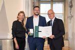 Ehrung von Sportlerinnen und Sportlern in der Aula der Alten Universität: Juliane Bogner-Strauß, Stefan Kermautz, Stefan Herker