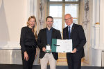 Ehrung von Sportlerinnen und Sportlern in der Aula der Alten Universität: Juliane Bogner-Strauß, Christoph Lebelhuber, Stefan Herker