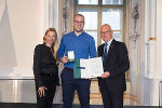 Ehrung von Sportlerinnen und Sportlern in der Aula der Alten Universität: Juliane Bogner-Strauß, Marko Filipovic, Stefan Herker