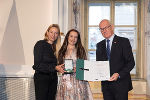 Ehrung von Sportlerinnen und Sportlern in der Aula der Alten Universität: Juliane Bogner-Strauß, Sarah Cividino, Stefan Herker