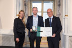 Ehrung von Sportlerinnen und Sportlern in der Aula der Alten Universität: Juliane Bogner-Strauß, Perre Sandsten Hoyos, Stefan Herker