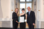 Ehrung von Sportlerinnen und Sportlern in der Aula der Alten Universität: Juliane Bogner-Strauß, Larissa Höfler, Stefan Herker