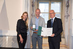 Ehrung von Sportlerinnen und Sportlern in der Aula der Alten Universität: Juliane Bogner-Strauß, Michael Scheikl, Stefan Herker