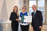 Ehrung von Sportlerinnen und Sportlern in der Aula der Alten Universität: Juliane Bogner-Strauß, Elfriede Glatz, Stefan Herker