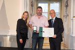 Ehrung von Sportlerinnen und Sportlern in der Aula der Alten Universität: Juliane Bogner-Strauß, Alfons Marktl, Stefan Herker