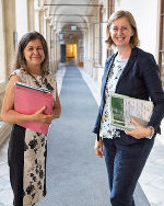 Soziallandesrätin Doris Kampus und Wirtschaftslandesrätin Barbara Eibinger-Miedl (v.l.) © Land Steiermark/Drechsler; bei Quellenangabe honorarfrei Soziallandesrätin Doris Kampus und Wirtschaftslandesrätin Barbara Eibinger-Miedl (v.l.)