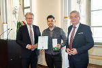 Patrick Trifan wurde mit der „Steirischen Lebensrettungsmedaille am weiß-grünen Band“ ausgezeichnet