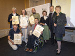 Marianne und Wilhelm Graf sowie Umweltlandesrätin Ursula Lackner mit den Preisträgerinnen und Preisträgern: Erwin Gruber (Kategorie 1), Wolfgang Weingerl (Kategorie 2), Karin Hochegger (Ehrenpreis), Bernhard Stejskal (Kategorie 3) und Christian Komposch (Kategorie 4) © Naturschutzakademie Stmk/Lunghammer; Verwendung bei Quellenangabe honorarfrei