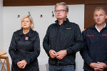 BM Klaudia Tanner, LH Christopher Drexler und Landesbranddirektor-Stellvertreter Christian Leitgeb bei der Lageeinweisung