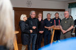 BM Klaudia Tanner, LH Christopher Drexler, Landesbranddirektor-Stellvertreter Christian Leitgeb, Bereichsfeuerwehrkommandant-Stellvertreter Johann Hierzer, Bereichsfeuerwehrkommandant Thomas Gruber, Militärkommandant Heinz Zöllner
