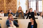 Sechs steirische Schulklassen waren eingeladen, ihre Wünsche und Forderungen für die Zukunft des Tierschutzes im Grazer Landhaus öffentlich kundzutun.