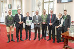 Steirische Zukunftsgemeinden 2024: In der Aula der Alten Universität wurden die Auszeichnungen für Initiativen in Sachen "Lebendige Ortskerne - Räume der Begegnung" überreicht. © Foto Fischer/ Land Steiermark